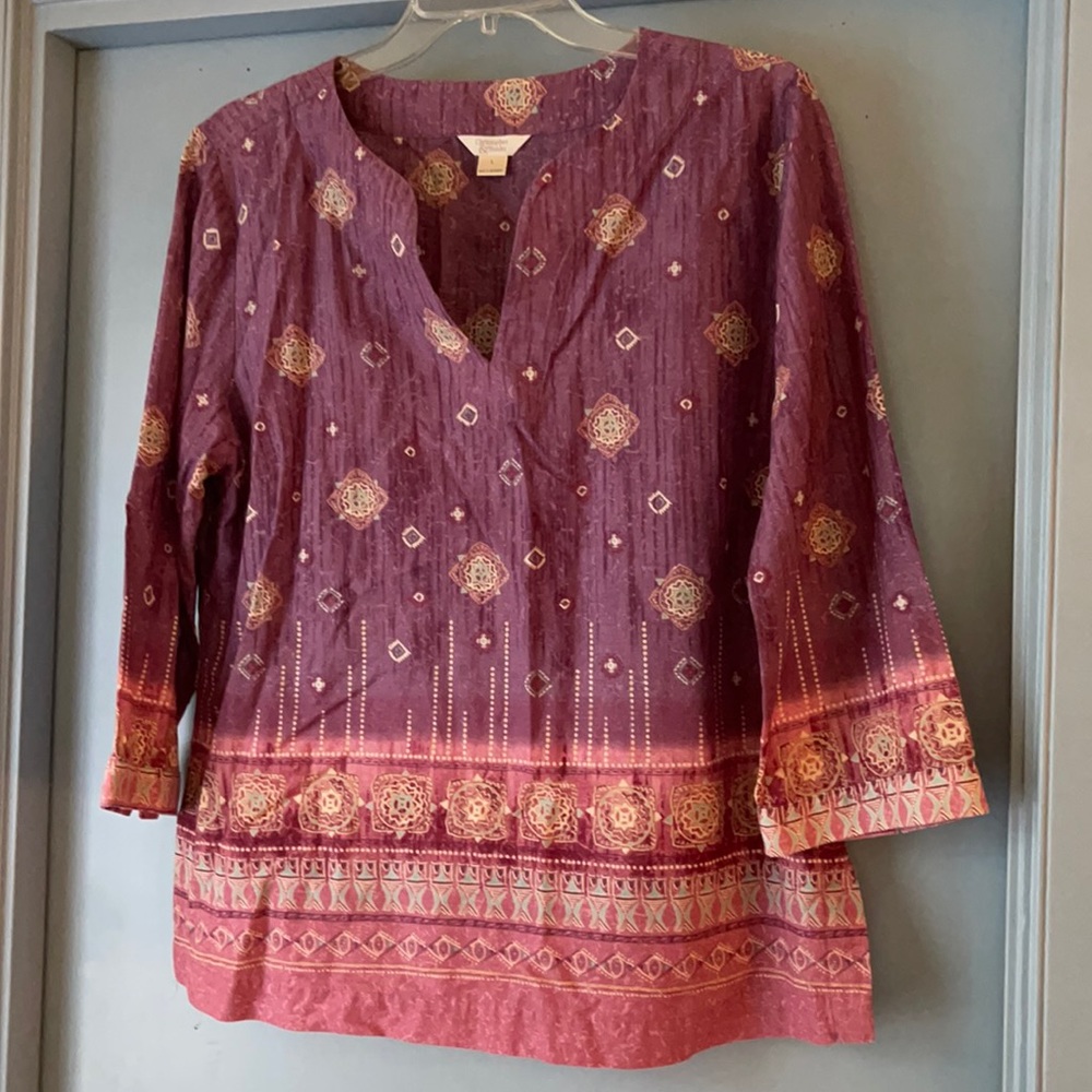 Christopher and Banks 3/4 Sleeve Top L